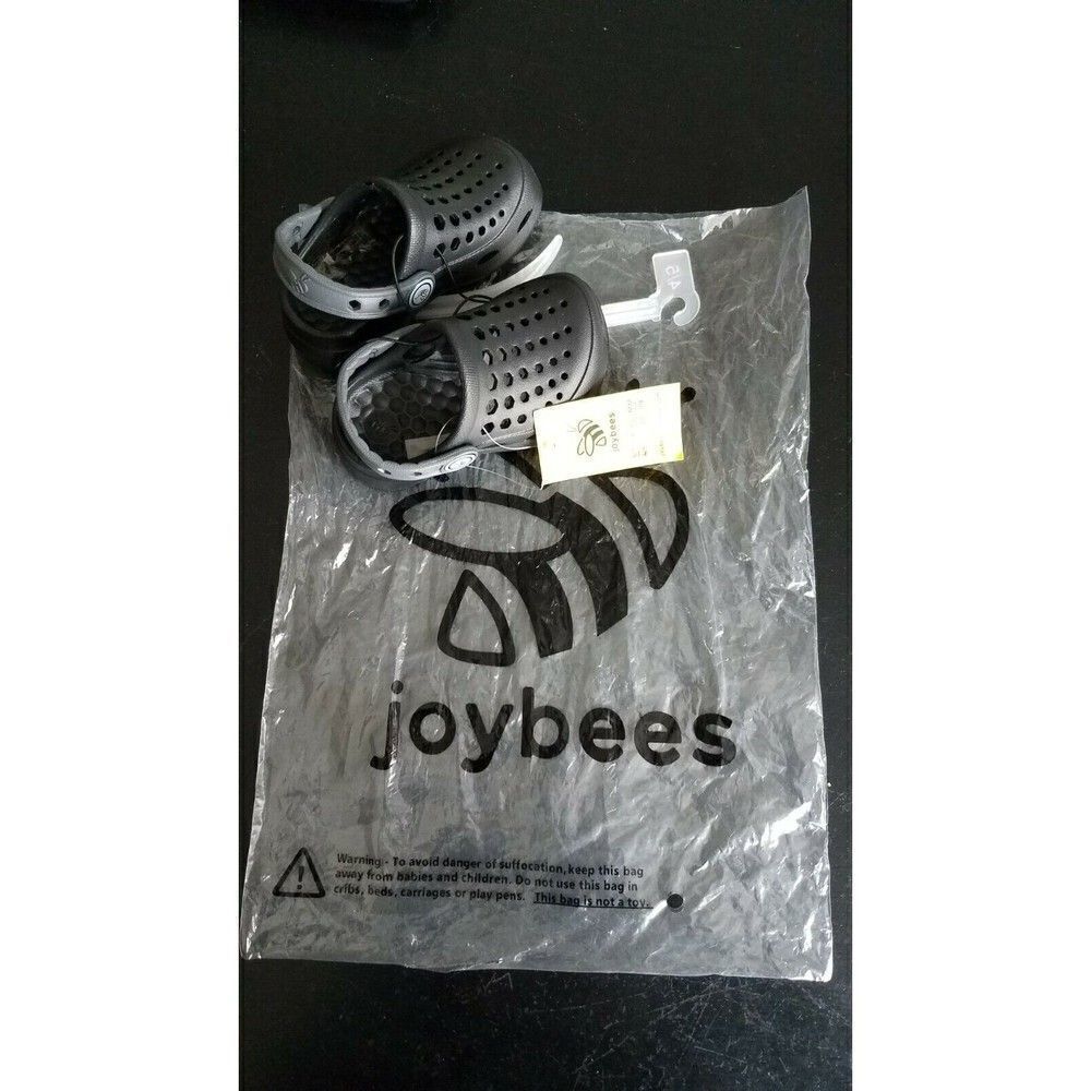 219 Black Charcoal Kids Toddler Sz 4/5 Joybees Slip-On Clog Water Shoe